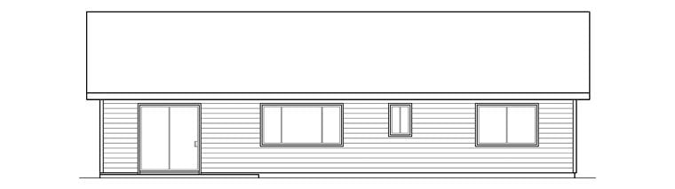 Country Ranch Traditional Rear Elevation of Plan 60920