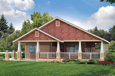 Cottage Country Craftsman Ranch Elevation of Plan 60926