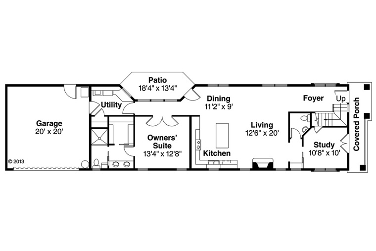 Contemporary Florida Southwest Traditional Level One of Plan 60927