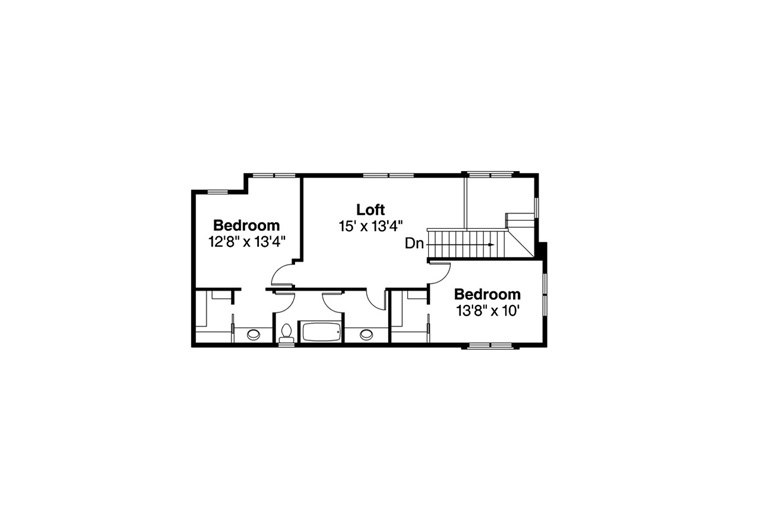 Contemporary Florida Southwest Traditional Level Two of Plan 60927