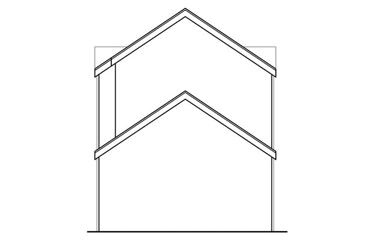 Contemporary Florida Southwest Traditional Rear Elevation of Plan 60927