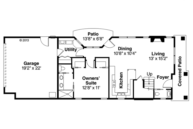 Contemporary Florida Ranch Southwest Level One of Plan 60928