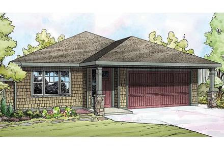 Bungalow Cape Cod Cottage Craftsman Elevation of Plan 60930