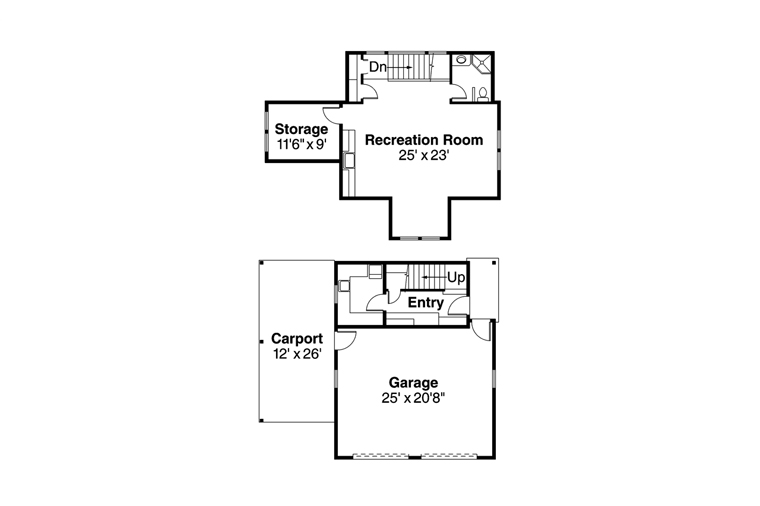 Cottage Country Ranch Traditional Level Two of Plan 60931