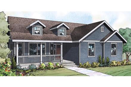 Cottage Country Ranch Traditional Elevation of Plan 60931