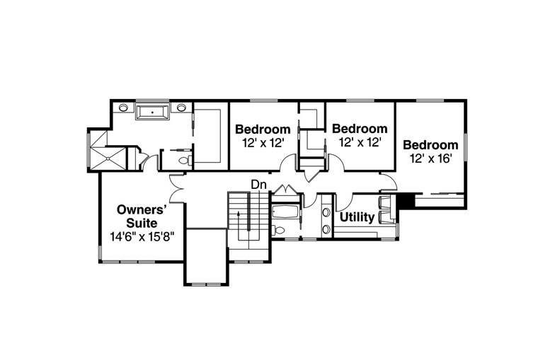 Contemporary Craftsman Level Two of Plan 60944