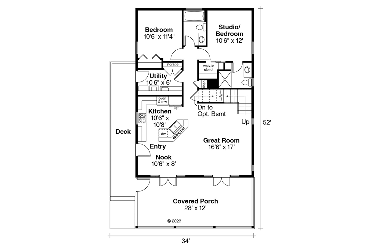 Cape Cod Contemporary Cottage Country Craftsman Level One of Plan 60953