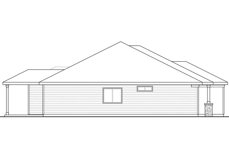 Cape Cod, Cottage, Ranch Plan with 1859 Sq. Ft., 3 Bedrooms, 2 Bathrooms, 2 Car Garage Picture 2