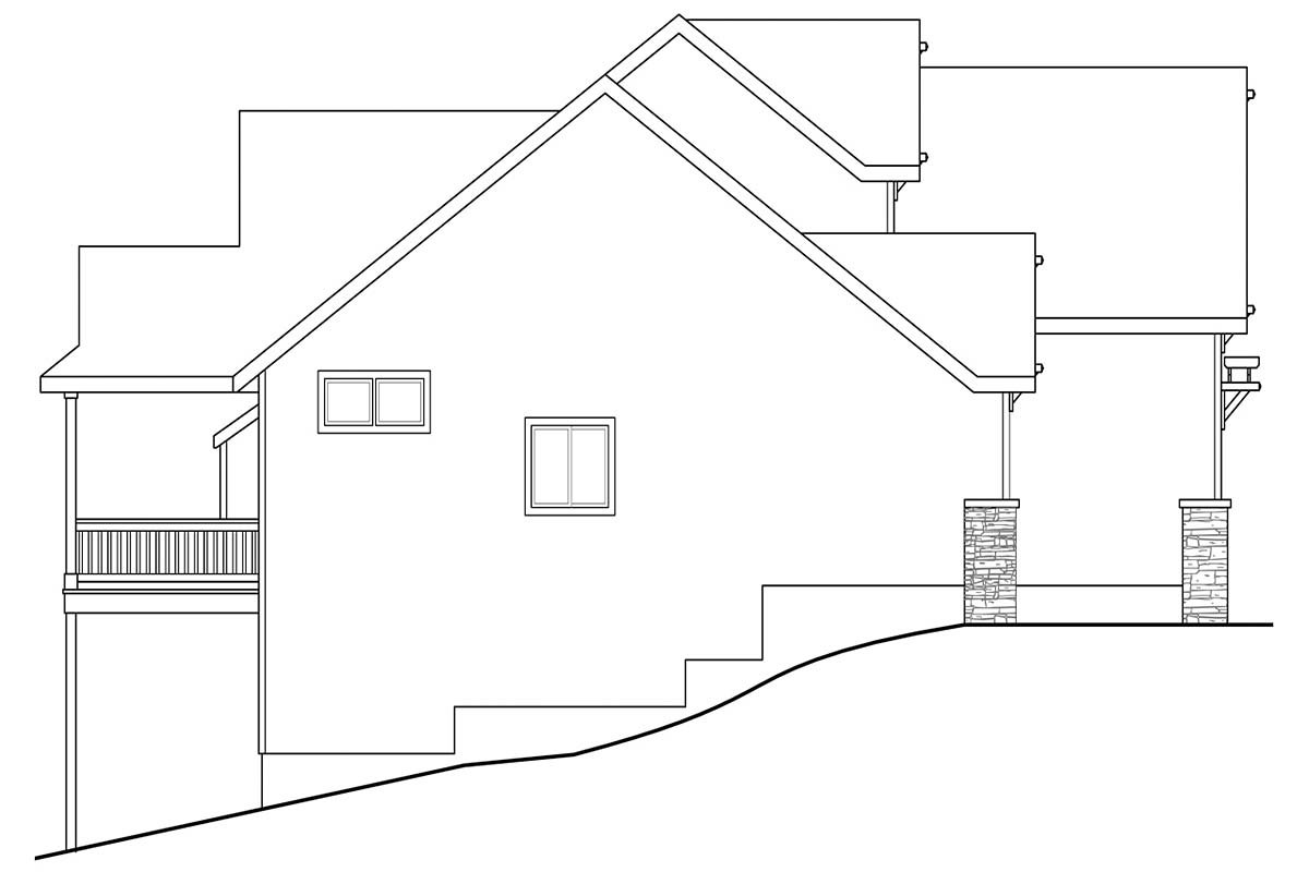 Contemporary, Cottage, Country, Craftsman Plan with 2013 Sq. Ft., 3 Bedrooms, 3 Bathrooms, 2 Car Garage Picture 3