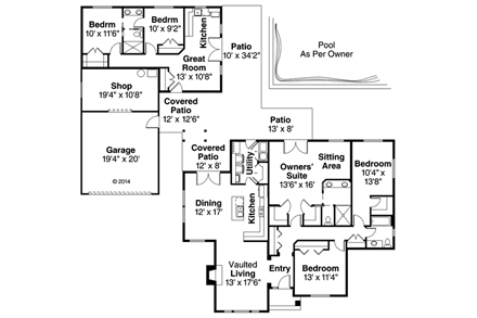 House Plan 60959 First Level Plan