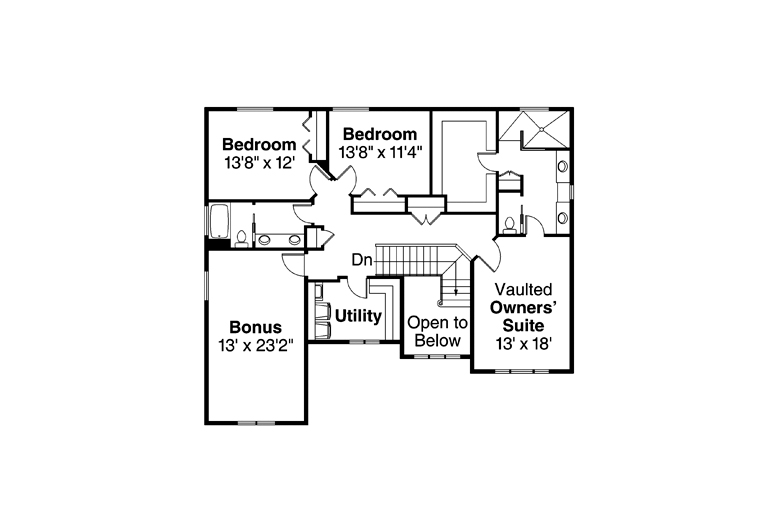 Country Craftsman Traditional Level Two of Plan 60964