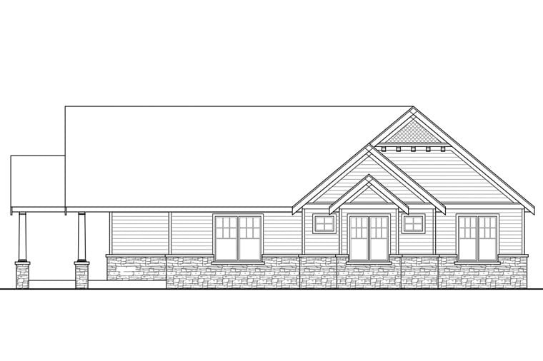 Country, Ranch, Traditional Plan with 4568 Sq. Ft., 3 Bedrooms, 5 Bathrooms, 3 Car Garage Picture 2