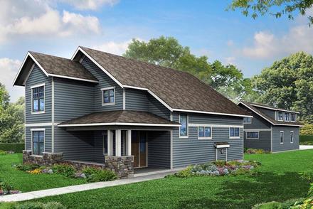 Cottage Country Traditional Elevation of Plan 60966