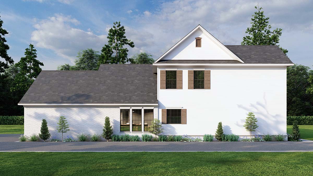 Country, Farmhouse, Southern Plan with 2270 Sq. Ft., 4 Bedrooms, 3 Bathrooms, 2 Car Garage Picture 3