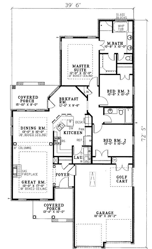 European One-Story Level One of Plan 61009