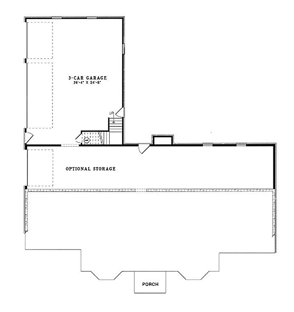 Colonial Southern Lower Level of Plan 61025