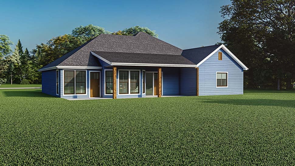 European, One-Story Plan with 1485 Sq. Ft., 3 Bedrooms, 2 Bathrooms Picture 3