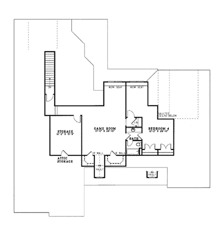 House Plan 61047 Second Level Plan