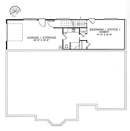 Country Southern Lower Level of Plan 61052