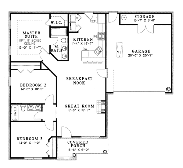 Southern Traditional Level One of Plan 61053