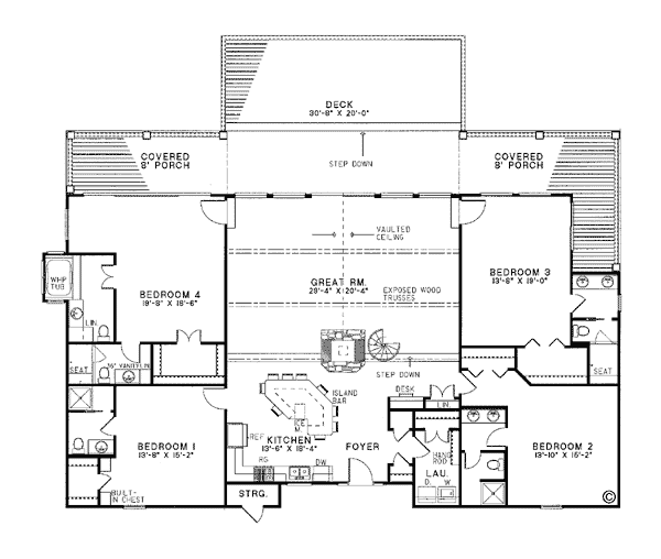 Contemporary Level One of Plan 61054