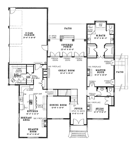 House Plan 61060 First Level Plan