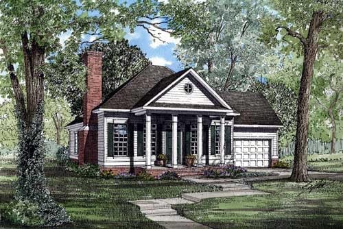 Plan 61062 | Southern Style with 3 Bed, 2 Bath, 2 Car Garage