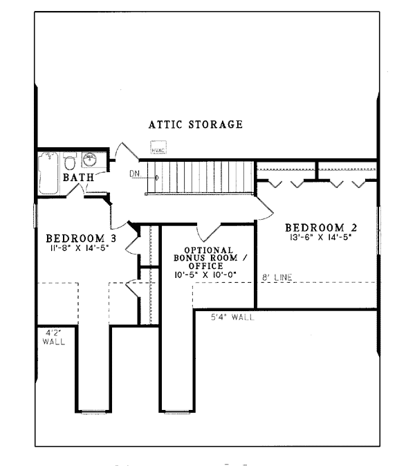 Cape Cod Traditional Level Two of Plan 61063