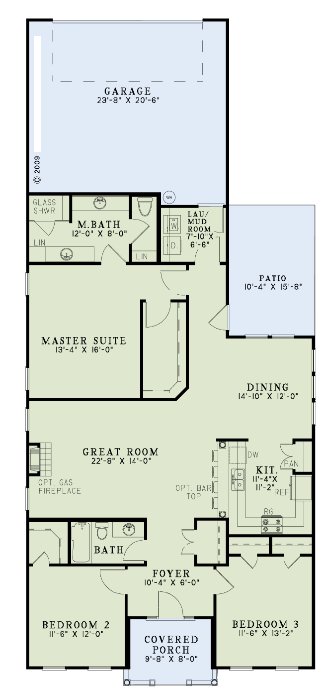 Colonial Southern Level One of Plan 61064