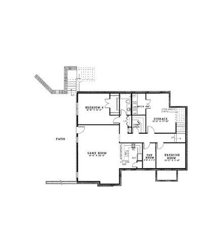 House Plan 61067 Second Level Plan