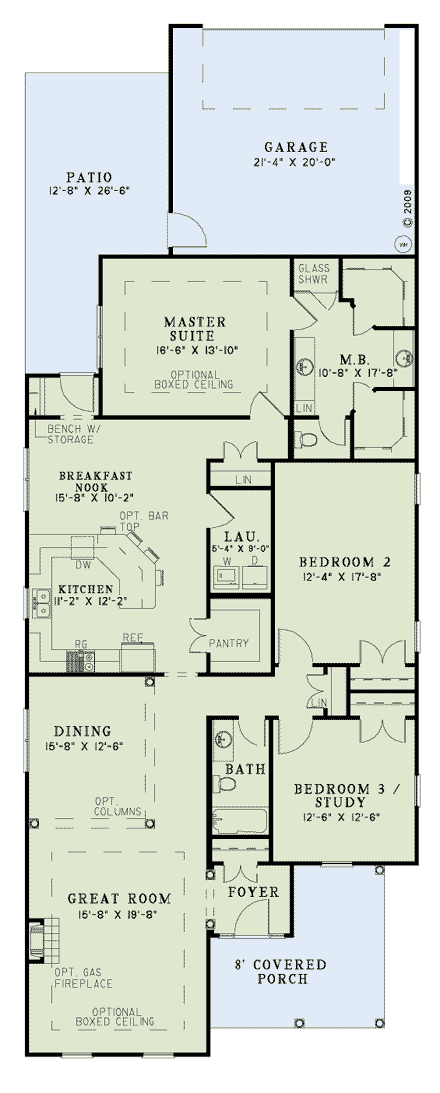 House Plan 61069 First Level Plan