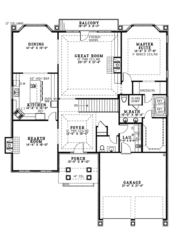 Colonial Southern Level One of Plan 61071