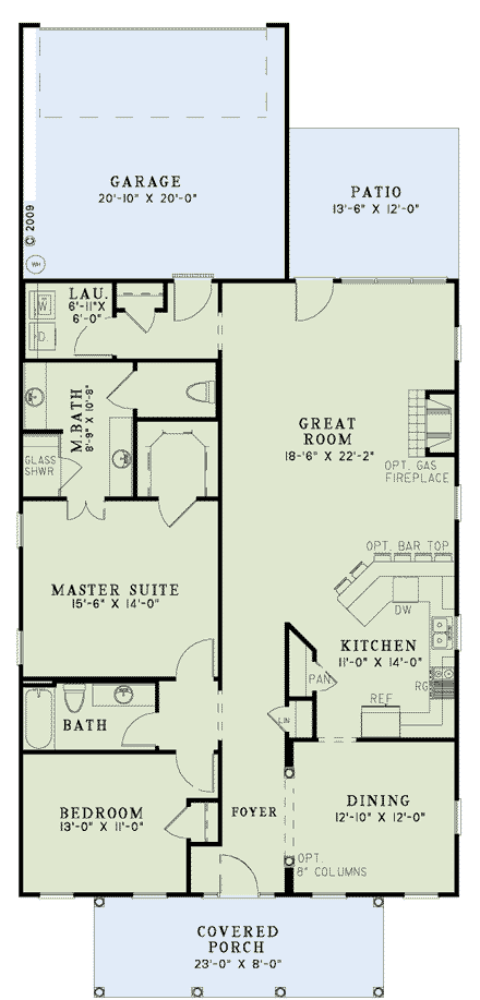 House Plan 61075 First Level Plan