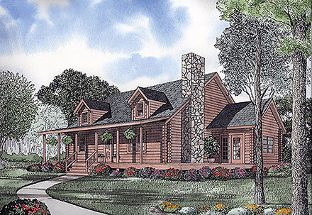 Country Log Elevation of Plan 61122