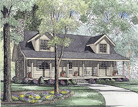 Country Log Elevation of Plan 61133