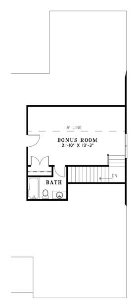 House Plan 61161 Second Level Plan