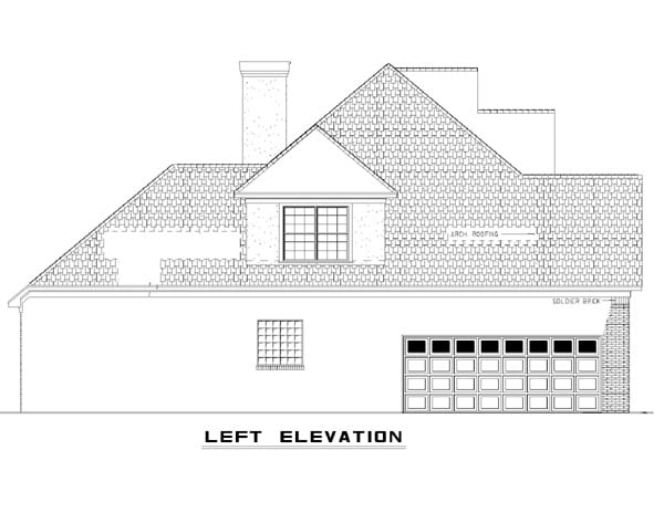 Traditional Plan with 2585 Sq. Ft., 5 Bedrooms, 3 Bathrooms, 2 Car Garage Picture 2