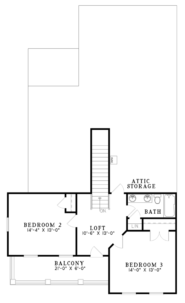 Narrow Lot Southern Level Two of Plan 61199