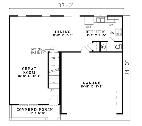 Narrow Lot Traditional Level One of Plan 61210