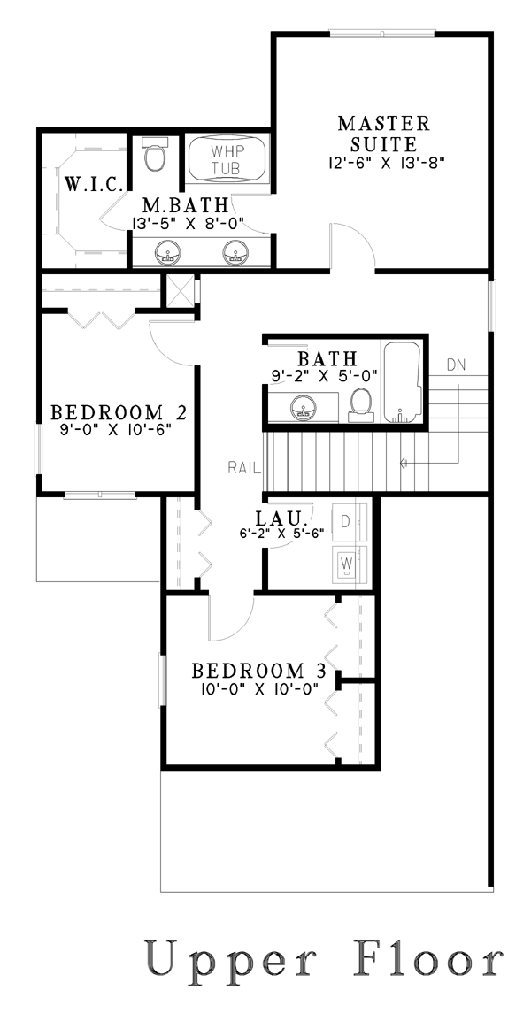 Narrow Lot Traditional Level Two of Plan 61215