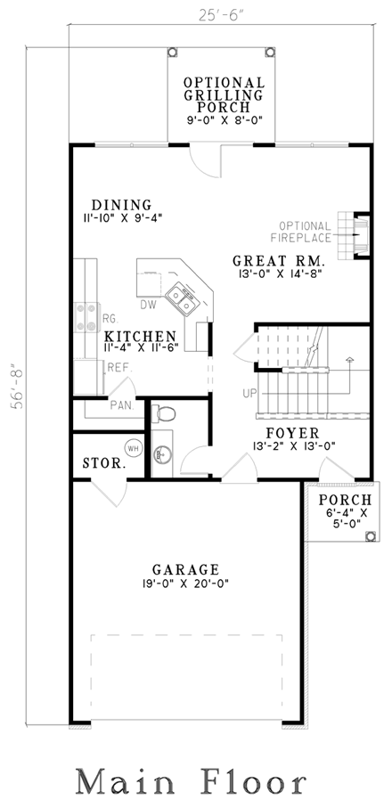 House Plan 61216 First Level Plan