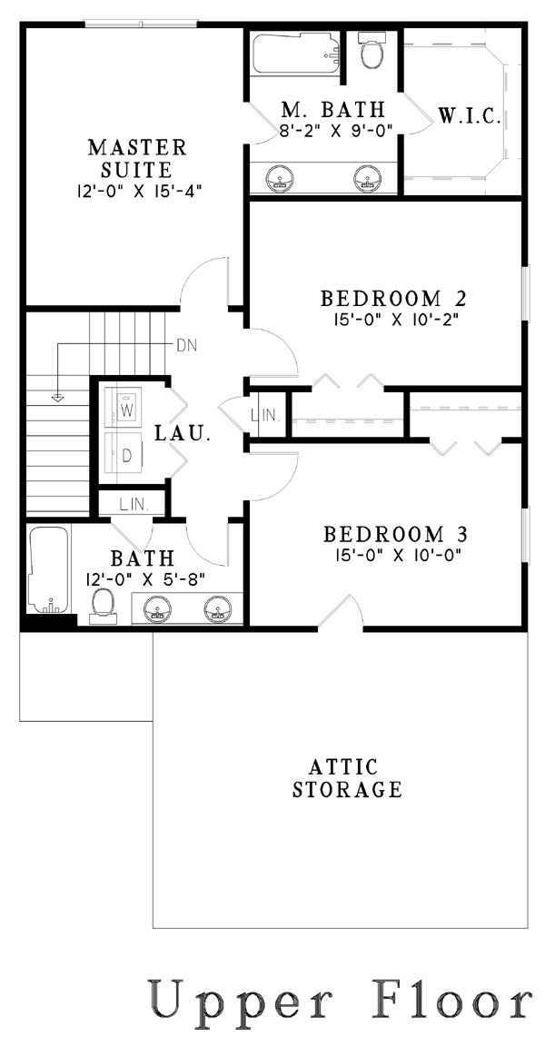 Narrow Lot Traditional Level Two of Plan 61217