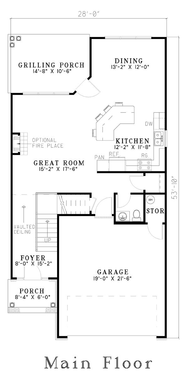 Narrow Lot Traditional Level One of Plan 61218