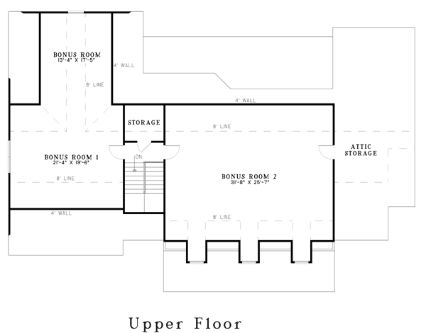 Cape Cod Country Traditional Level Two of Plan 61219