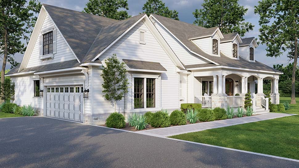 Cape Cod, Country, Traditional Plan with 2373 Sq. Ft., 4 Bedrooms, 3 Bathrooms, 2 Car Garage Picture 4