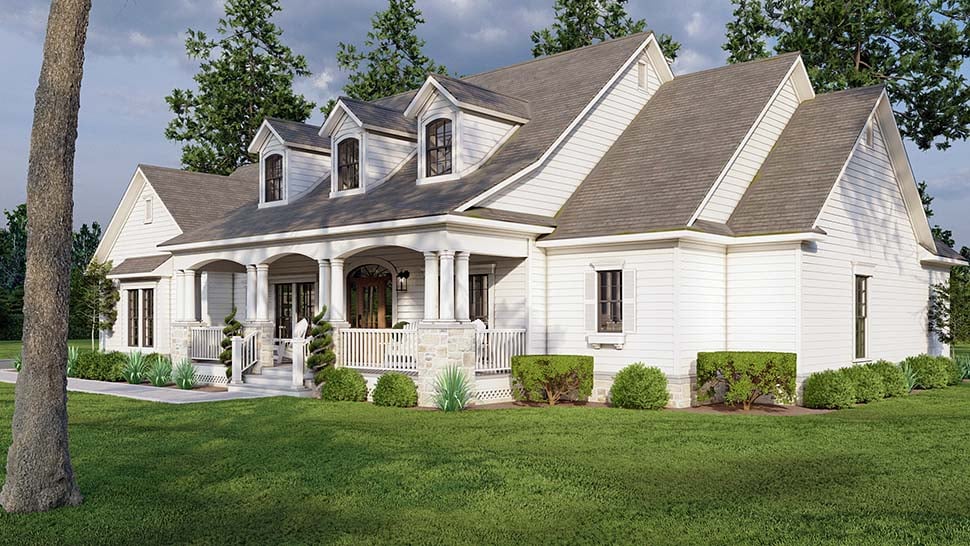 Cape Cod, Country, Traditional Plan with 2373 Sq. Ft., 4 Bedrooms, 3 Bathrooms, 2 Car Garage Picture 5