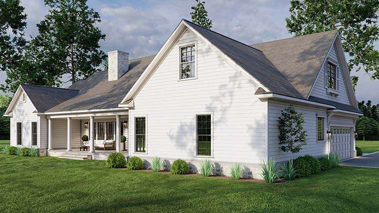 Cape Cod, Country, Traditional Plan with 2373 Sq. Ft., 4 Bedrooms, 3 Bathrooms, 2 Car Garage Picture 6