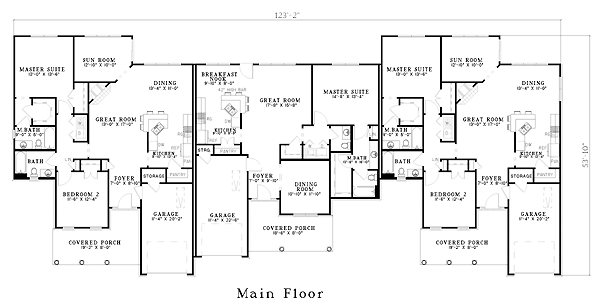 Country One-Story Level One of Plan 61227