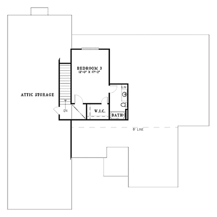 House Plan 61232 Second Level Plan