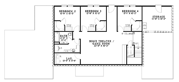 Colonial One-Story Level Two of Plan 61251